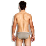 Sport Lowrise Brief Swimsuit // Platinum (S)