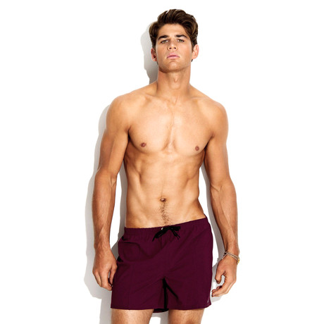 Cherry Surf Short Swimsuit // Red + Black (XS)