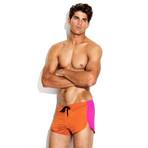 Two Tone Trainer Swimsuit // Burnt Orange + Orchid (M)