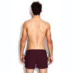 Cherry Vintage Soccer Short Swimsuit // Red + Black (XS)