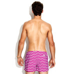 Wave Vintage Soccer Short Swimsuit // Orchid (XS)