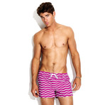Wave Vintage Soccer Short Swimsuit // Orchid (XS)