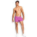 Wave Vintage Soccer Short Swimsuit // Orchid (XS)