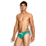 Lifeguard Lowrise Brief Swimsuit // Palm Olive (L)