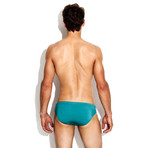 Lifeguard Lowrise Brief Swimsuit // Carribean Blue (XS)