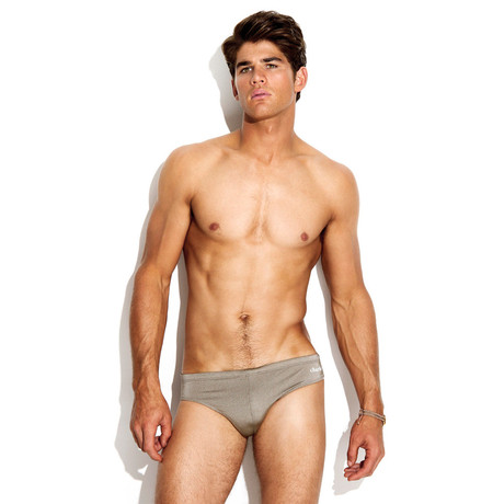 Lifeguard Lowrise Brief Swimsuit // Platinum (XS)