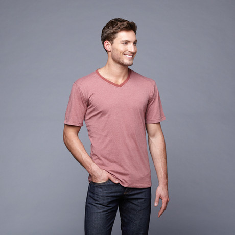 V Neck T // Rust (S)