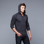 Hooded Henley // Faded Black (S)