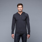 Hooded Henley // Faded Black (S)