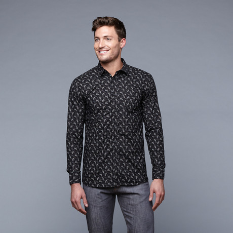 Papa's Shirt // Black Paisley Print (S)