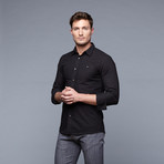 Papa's Shirt // Black Overdyed Flower Print (M)