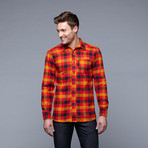 River Flannel Shirt // Orange Plaid (M)