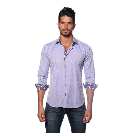 THOMAS Button-Up // Lavender Jacquards (S)