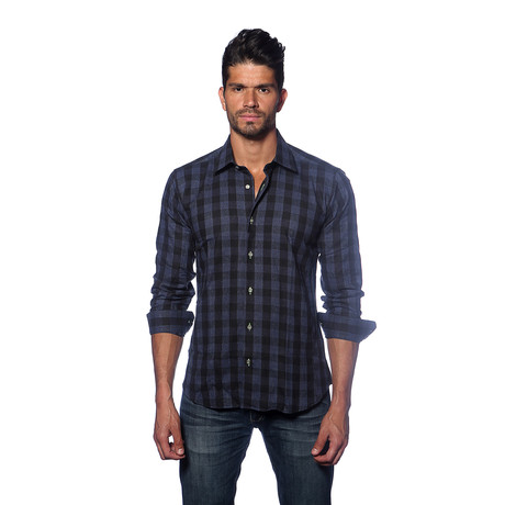 AVE Button-Up // Navy + Black (S)