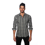 Avenue Button Up Shirt // Grey + Black Check (M)