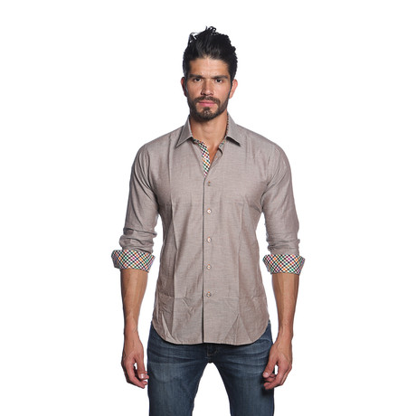 Avenue Button Up Shirt // Brown (S)