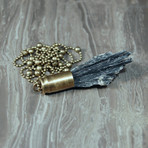 Black Kyanite Crystal Bullet Necklace
