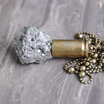 Pyrite Crystal Bullet Necklace