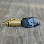 Black Tourmaline Crystal Bullet Necklace