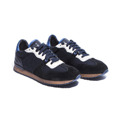 Positano Sneakers // Blue Wool & Suede (Euro: 40)