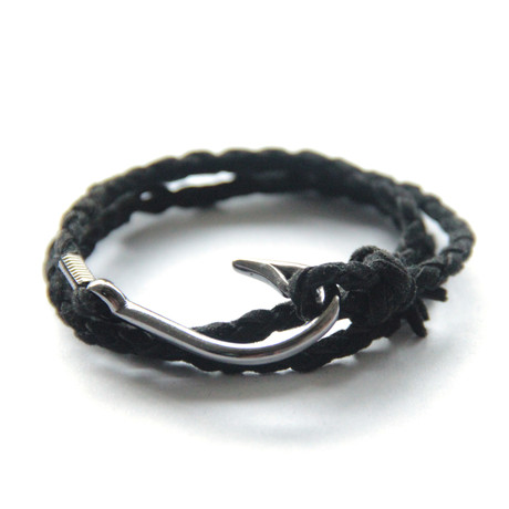 Nautical Hook Bracelet // Ebony Black (Small)