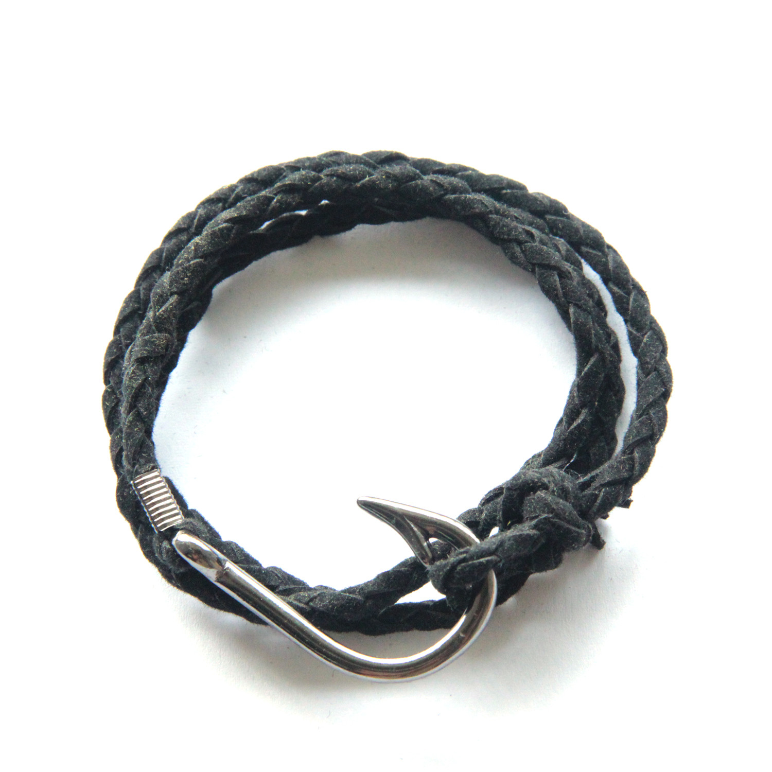 Nautical Hook Bracelet // Ebony Black (Small) - Booge - Touch of Modern