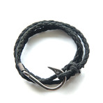 Nautical Hook Bracelet // Ebony Black (Small)