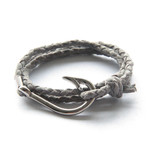 Nautical Hook Bracelet // Ash Grey (Small)