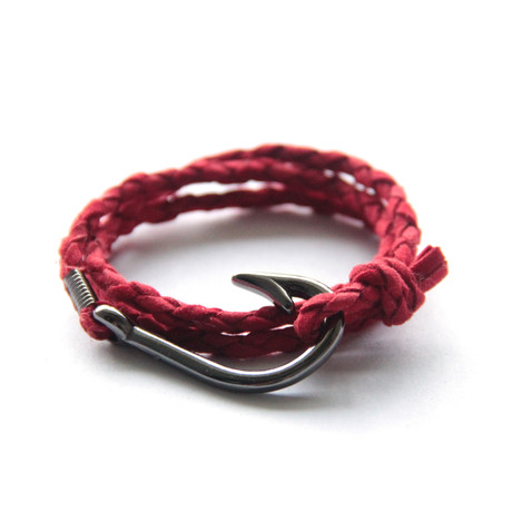 Nautical Hook Bracelet // Falu Red (Small)