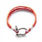 Paracord Shackle Bracelet // Orange (Small)