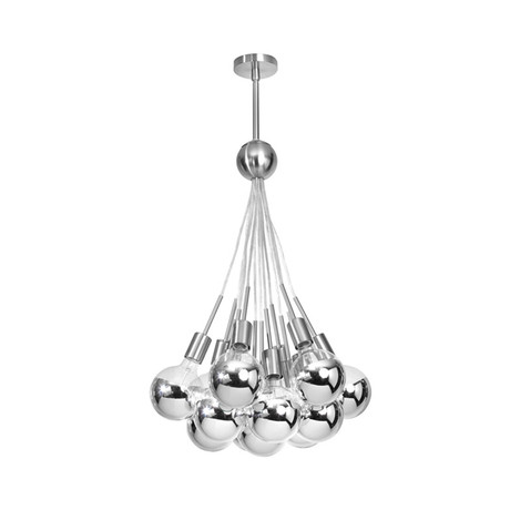 Cluster Pendant // Satin Chrome (No Bulbs)