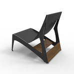 Pekota City Lounger // Set of 2 (Raw Steel Frame // Orange Leather)