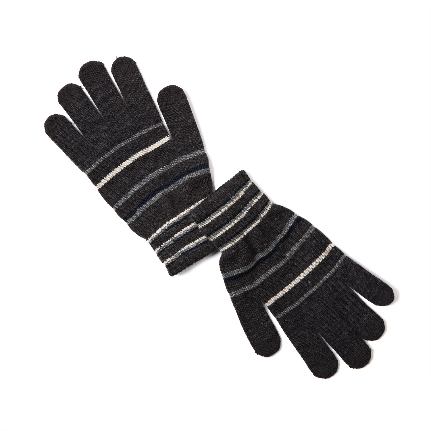 Wool Blend Touchscreen Gloves - Patterned