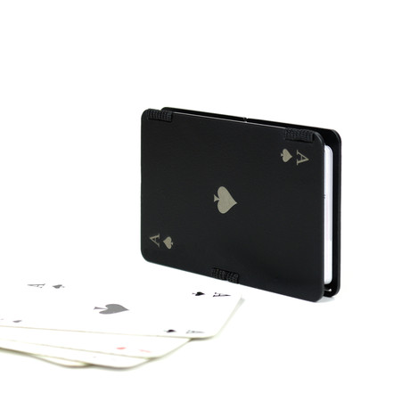 Victoria Wallet // Ace of Spades (White)