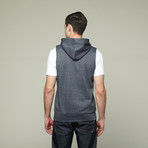 Zasted Sleeveless Hooded Sweatshirt // Dark Grey (S)
