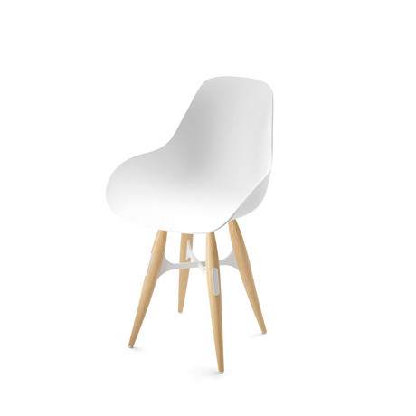 Zig Zag Dimple Chair (White)