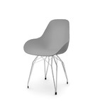 Diamond Dimple Chair // Chrome Base (White)