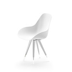 Angel Dimple Chair // Chrome Legs (White)