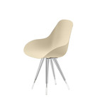 Angel Dimple Chair // Chrome Legs (White)