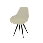 Angel Contract Dimple Chair // Black Legs (White)