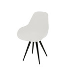 Angel Contract Dimple Chair // Black Legs (White)