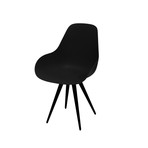 Angel Contract Dimple Chair // Black Legs (White)