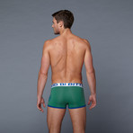 Cotton Stretch Trunk // Forest Green + Navy (L)
