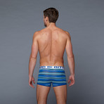 Cotton Stretch Trunk // True Blue Stripe (S)