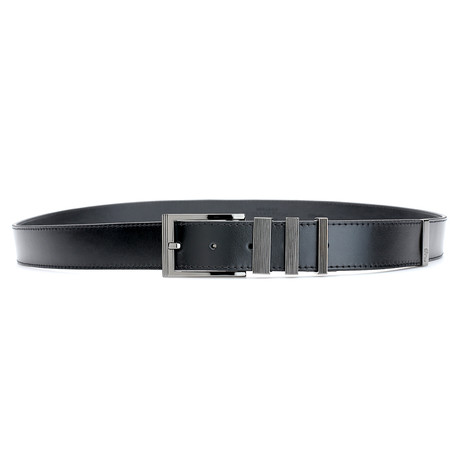 Versace Leather Resizeable Belt IX // Black