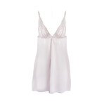 Rose Silk Georgette Babydoll Dress // Large (M (34B/C/32D))
