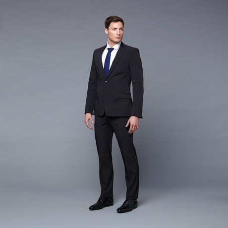Versace Collection // Wool Two-Piece Suit // Classic Black (Euro: 46)