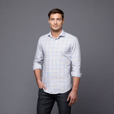 Jack Button-Up Shirt // Orange + Blue (XL-REG)