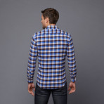 Scott Button-Up Shirt // Blue + Brown (L-REG)