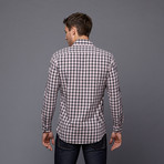 Zach Button-Up Shirt // Pink + Grey (M-REG)